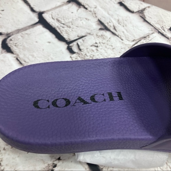 COACH ULLA Slip on Rubber slides Unisex new in box Size 9 - Picture 10 of 16